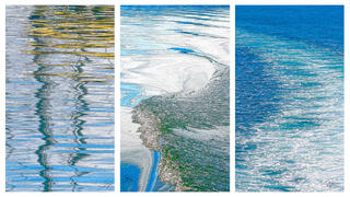 Abstract Water Series 3 Panels - Viewing Sample