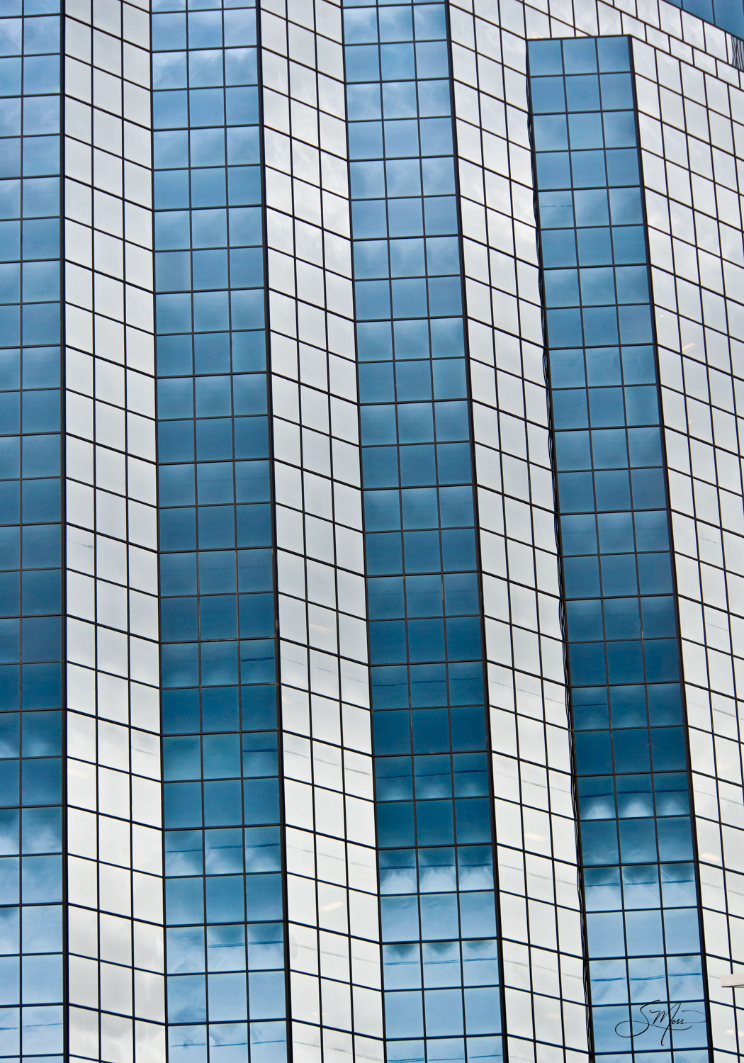 architecture, reflections, clouds, blue, vertical, sky scraper, high risers, buildings tall, blue sky, windows, abstract, Bellevue...